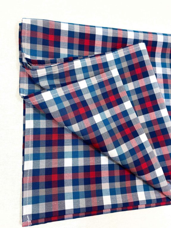 Sarong - karriert "Rot-Hellblau"